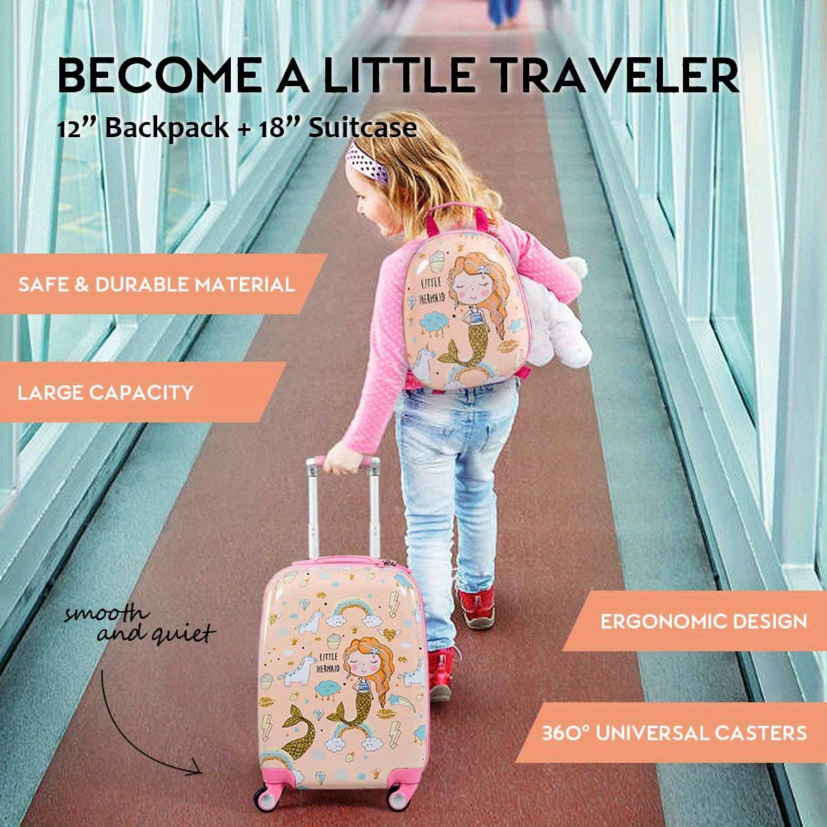 Kids matching suitcase and backpack set Australia