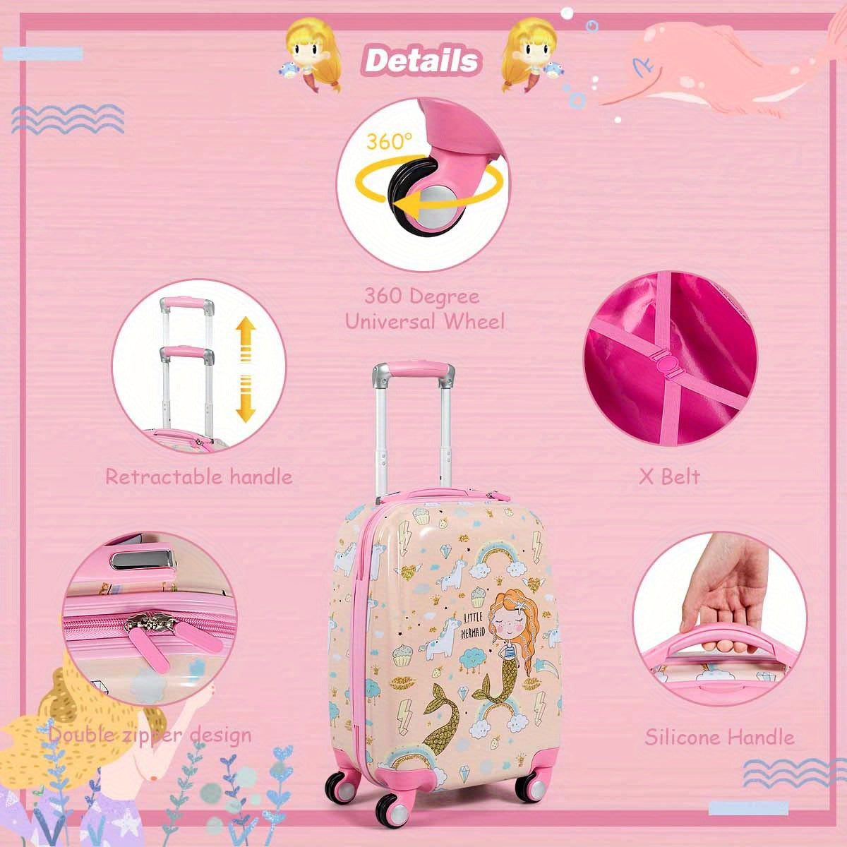 Kids carry-on luggage and backpack set Australia