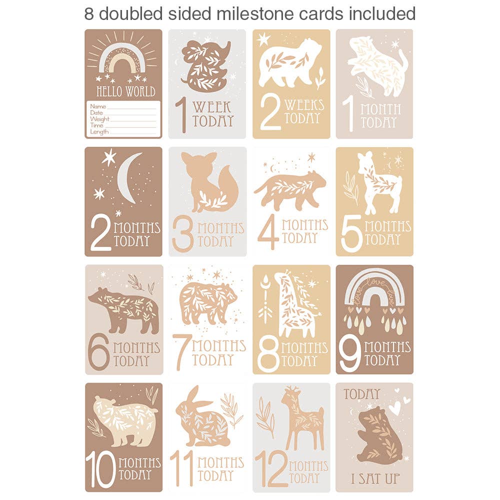 Double-Sided Baby Milestone Cards Australia