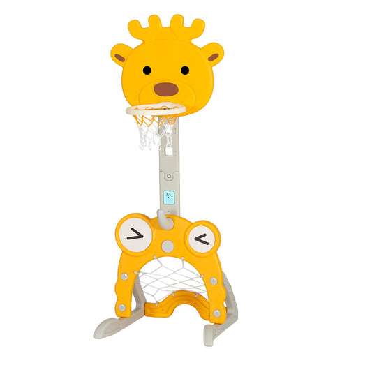 Keezi Kids Adjustable Basketball Hoop Stand - Yellow