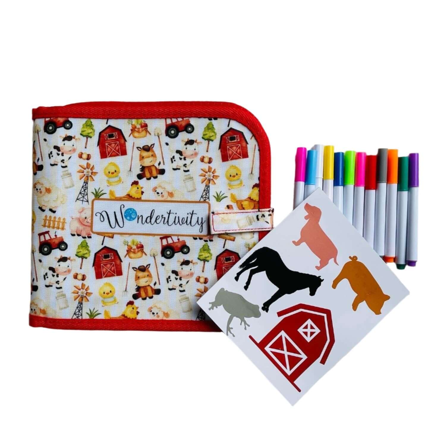 Kids Doodle and Tracing Books with Pouch