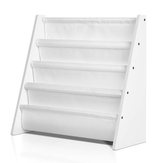 Keezi 4 Tiers Kids Bookshelf - White