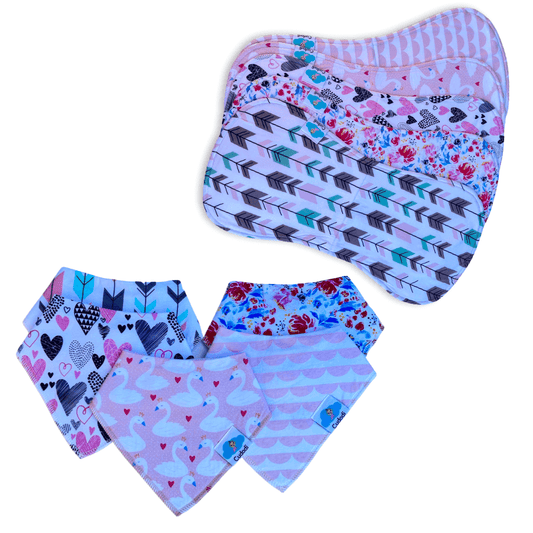 bib and burp cloth set